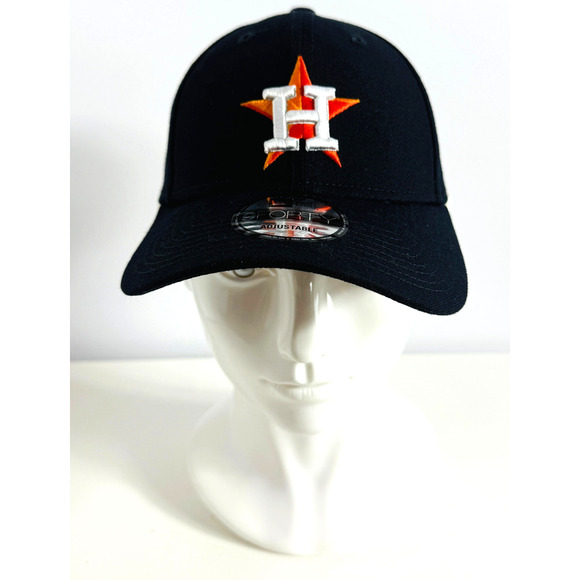 Houston Astros Hat New Era 9FORTY Adjustable Cap MLB Baseball Navy Orange NWT - Picture 2 of 4